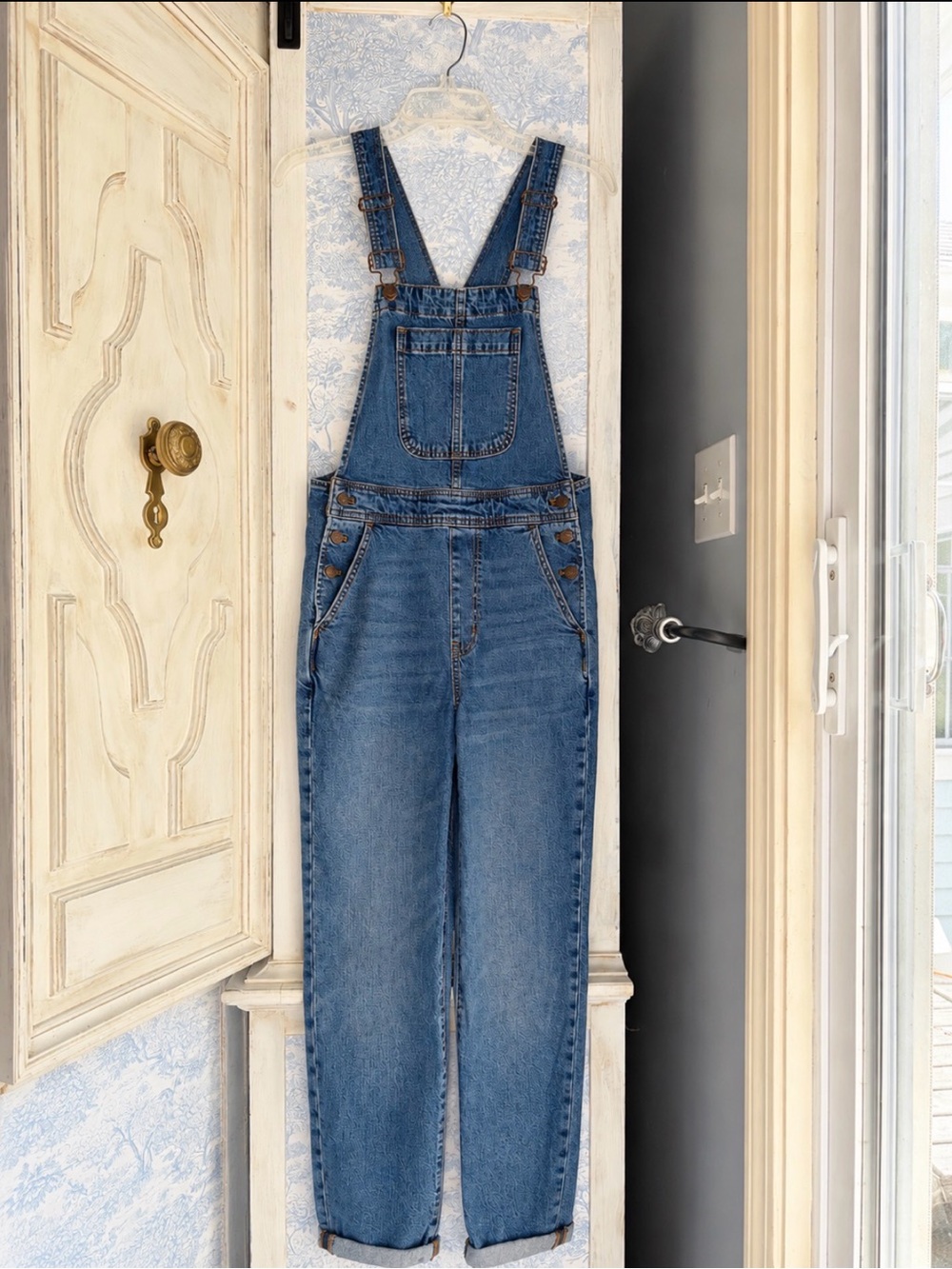 J.Crew Denim Overalls Women’s XS NWT Blue Adjustable Strap Cuffed